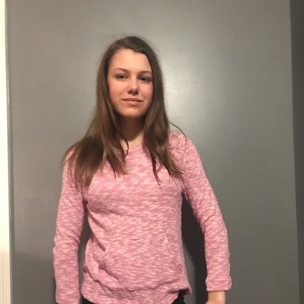 light pink hoodie